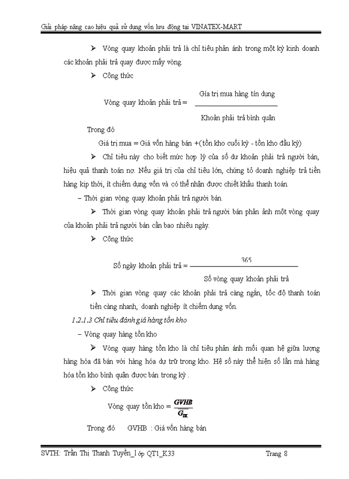 image for page Giải pháp nâng cao hiệu quả sử dụng vốn lưu động tại công ty tnhh một thành viên thương mại thời trang dệt may việt nam