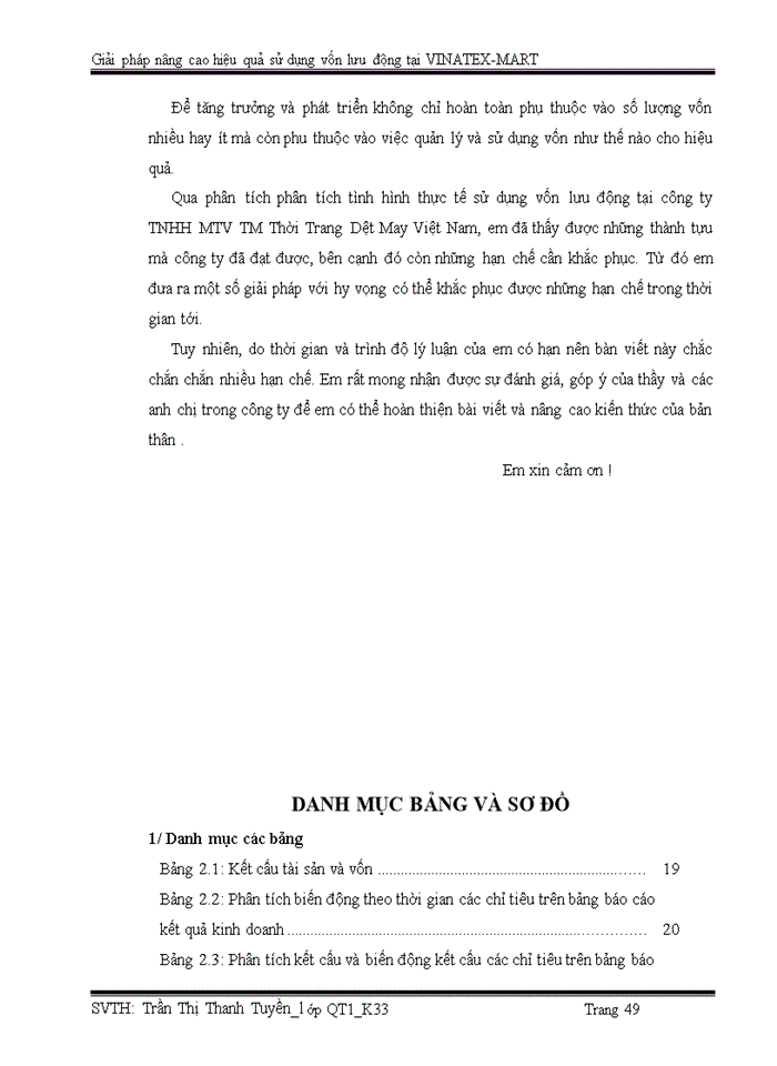 image for page Giải pháp nâng cao hiệu quả sử dụng vốn lưu động tại công ty tnhh một thành viên thương mại thời trang dệt may việt nam