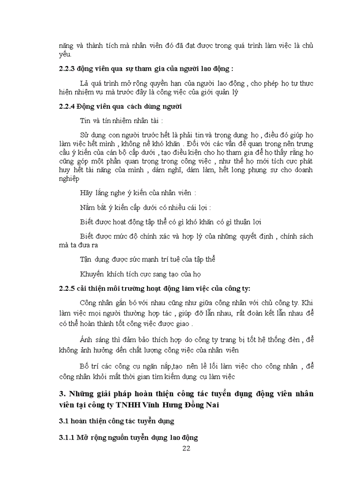 image for page Thực trạng công tác tuyển dụng và động viên nhân viên tại công ty tnhh vĩnh hưng-đồng nai