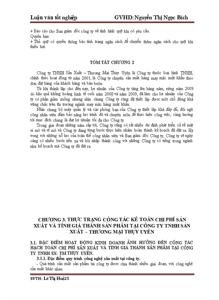 image for page Tổ chức công tác kế toán chi phí sản xuất và tính giá thành sản phẩm tại Công ty TNHH Sản Xuất – Thương Mại Thụy Uyên