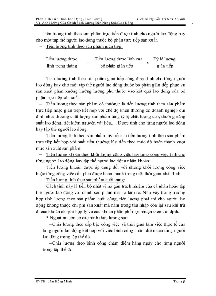 image for page Phân tích tình hình lao động, tiền lương và ảnh hướng chính sách lương đối với lao động