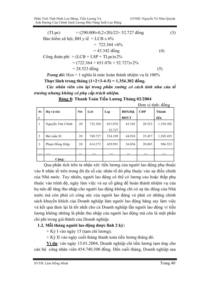 image for page Phân tích tình hình lao động, tiền lương và ảnh hướng chính sách lương đối với lao động