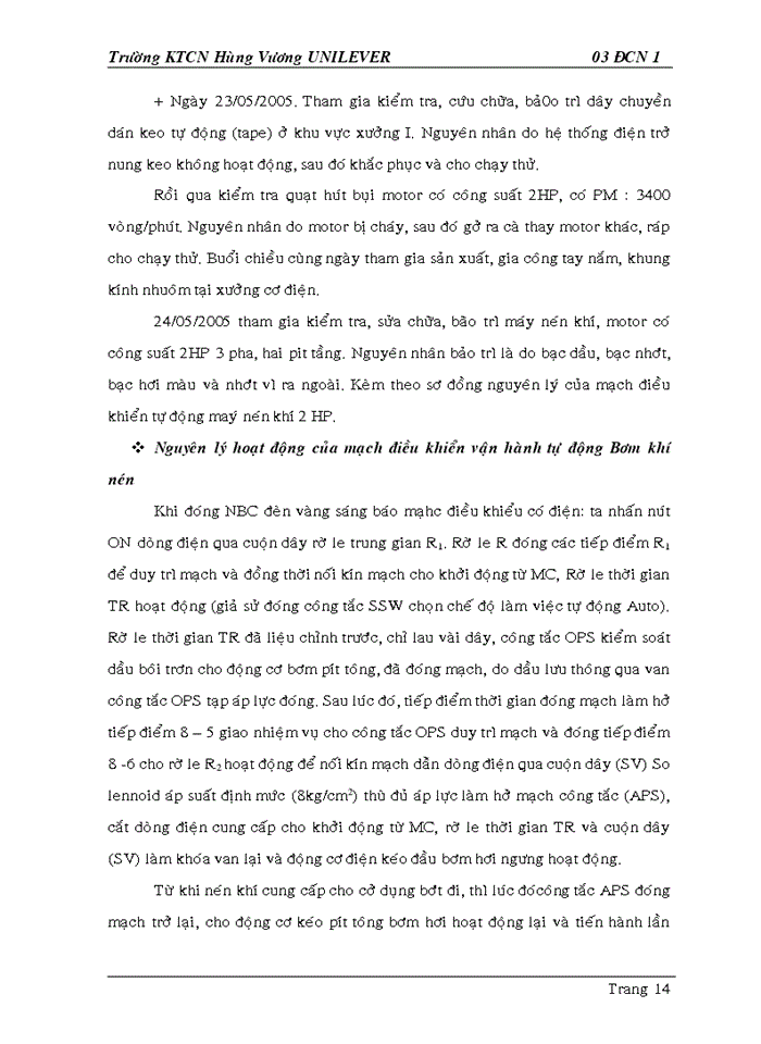 image for page Báo cáo thực tập tốt nghiệp niên khóa 2003 – 2005