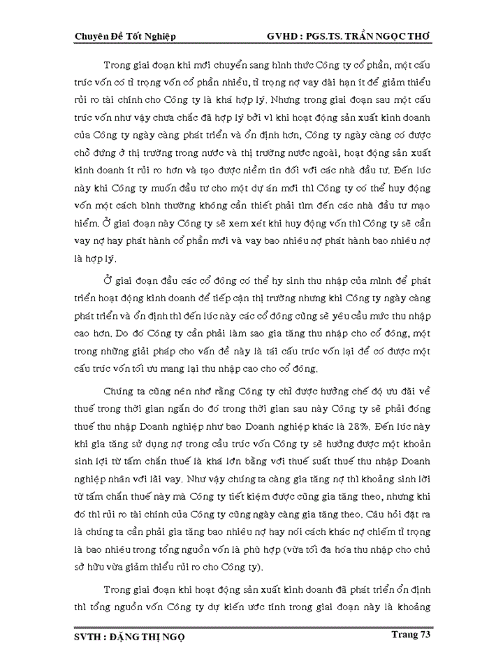 image for page Thiết lập cấu trúc vốn và các biện pháp giảm thấp chi phí sử dụng vốn tại công ty cổ phần cảng rau quả