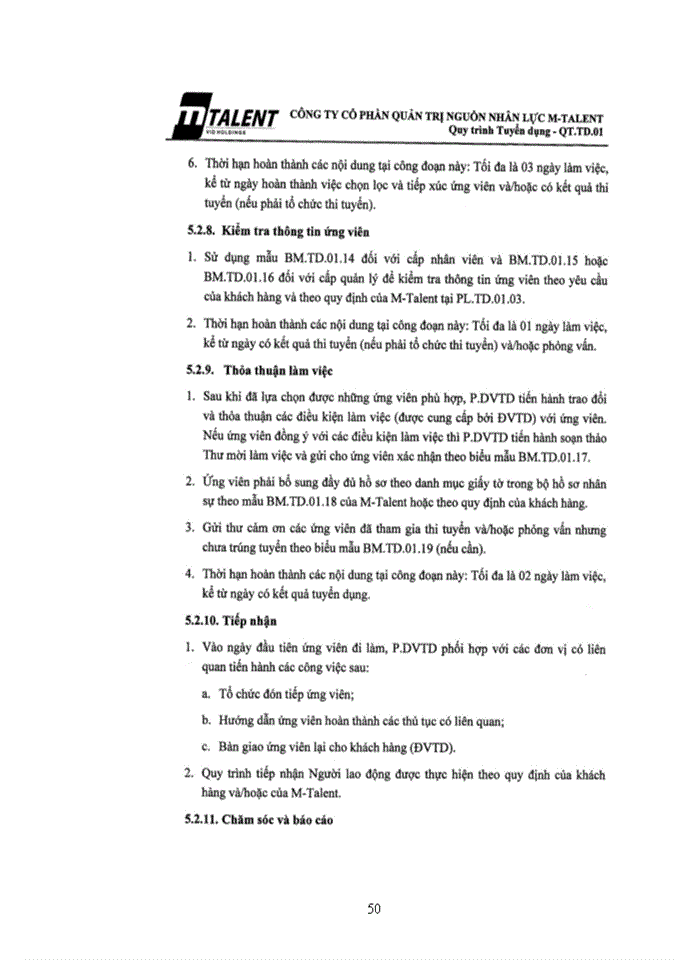 image for page Thực trạng tuyển dụng nhân lực tại Công ty cổ phần quản trị nguồn nhân lực M-Talent