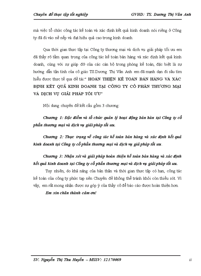image for page Hoàn thiện kế toán bán hàng và xác định kết quả kinh doanh tại công ty cổ phần thương mại và dịch vụ giải pháp tối ưu 2019