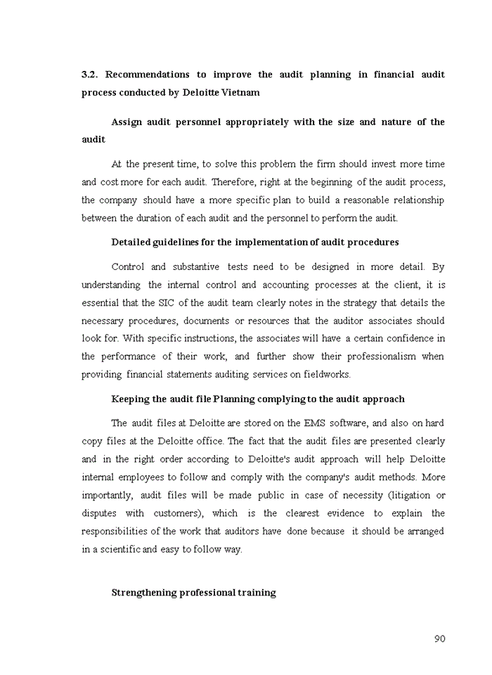 image for page Improving audit planning in financial audit conducted by deloitte vietnam 2020