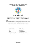 Hoàn thiện kế toán nguyên vật liệu tại công ty cổ phần đầu tư phát triển đô thị thăng long 2018