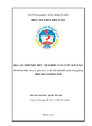 Hoàn thiện công tác quản trị cơ sở vật chất kỹ thuật bộ phận buồng phòng khách sạn Lacasa Hanoi Hotel 2018