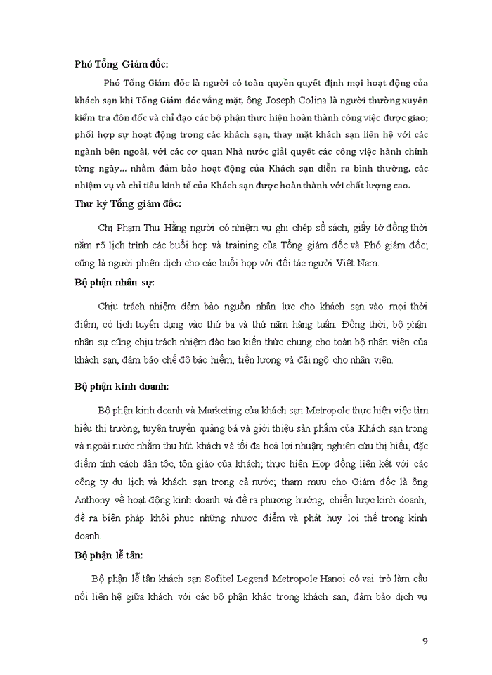 image for page Hoàn thiện quy trình đón tiếp khách của bộ phận Lễ tân khách sạn Sofitel Legend Metropole Hanoi 2017