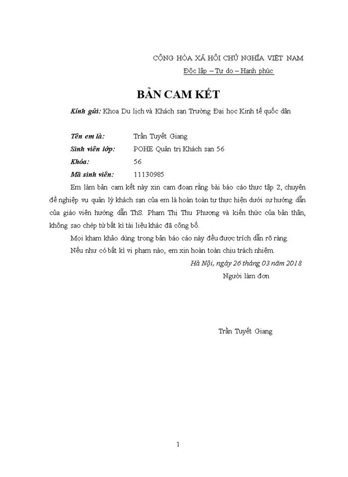 image for page Thực trạng và các giải pháp nhằm nâng cao chất lượng dịch vụ lưu trú tại khách sạn chalcedony  2018