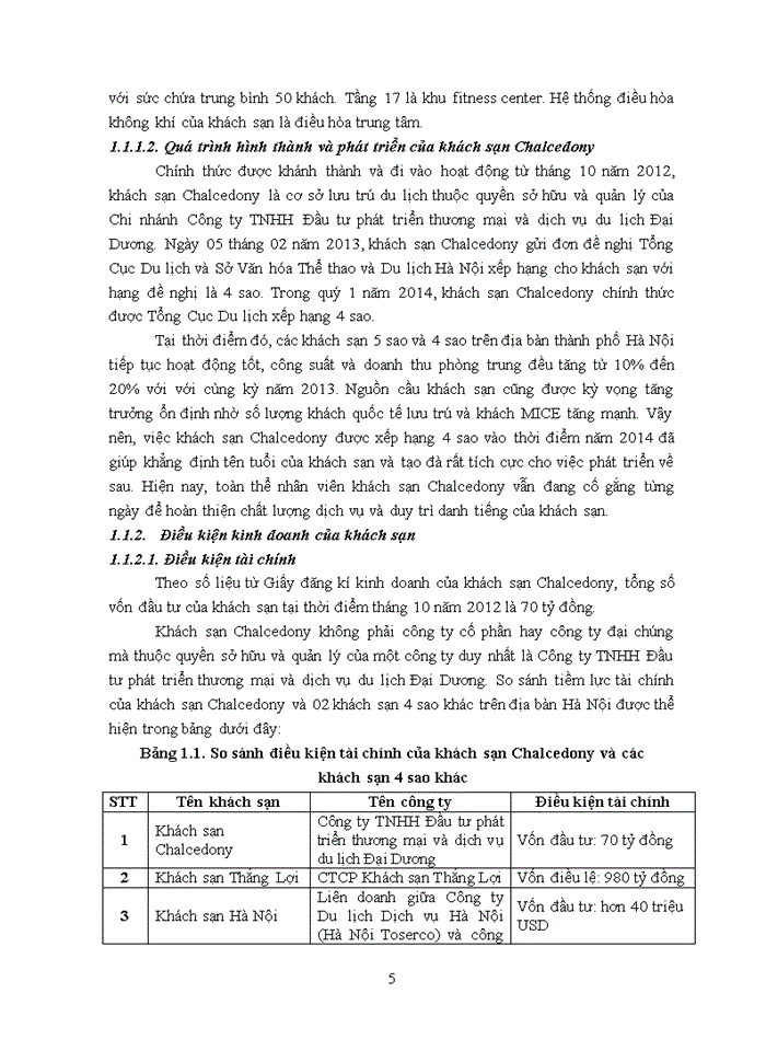 image for page Thực trạng và các giải pháp nhằm nâng cao chất lượng dịch vụ lưu trú tại khách sạn chalcedony  2018