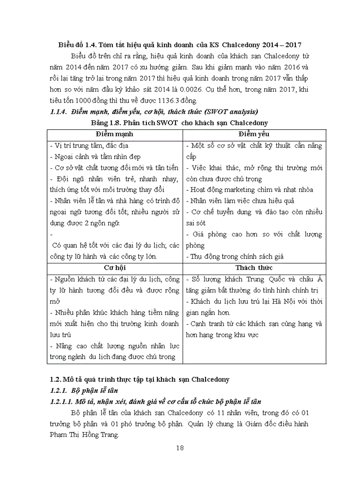 image for page Thực trạng và các giải pháp nhằm nâng cao chất lượng dịch vụ lưu trú tại khách sạn chalcedony  2018
