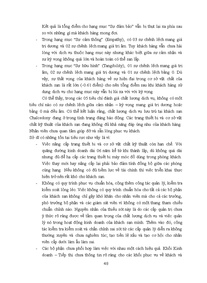 image for page Thực trạng và các giải pháp nhằm nâng cao chất lượng dịch vụ lưu trú tại khách sạn chalcedony  2018