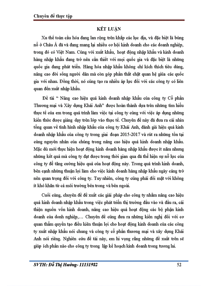 image for page Nâng cao hiệu quả kinh doanh nhập khẩu của công ty cổ phần thương mại và xây dựng khải anh