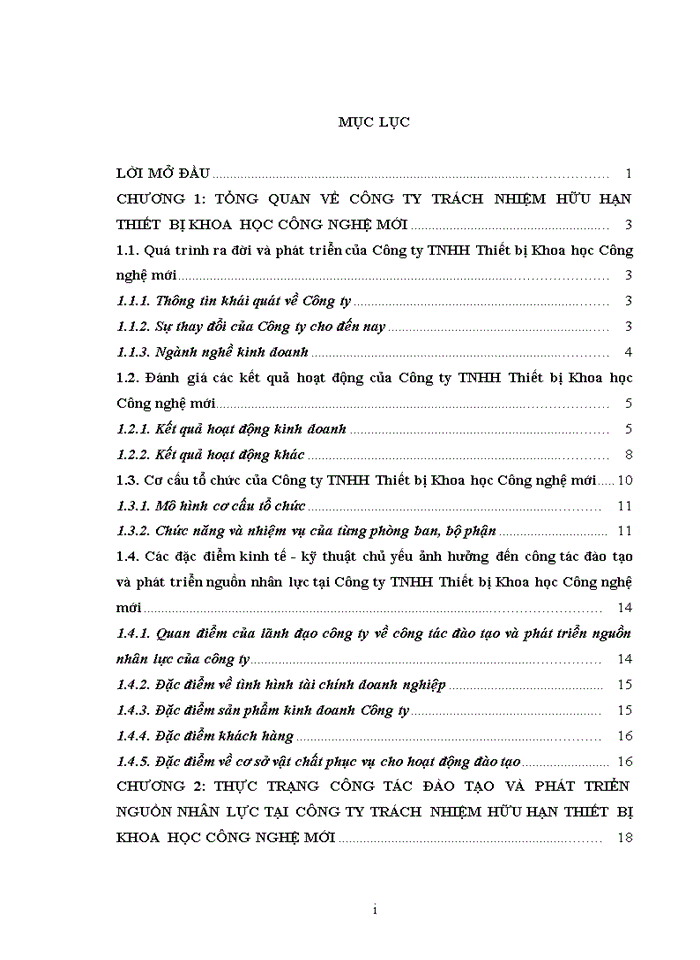 image for page Hoàn thiện công tác đào tạo và phát triển nguồn nhân lực tại công ty trách nhiệm hữu hạn thiết bị khoa học công nghệ mới 2018