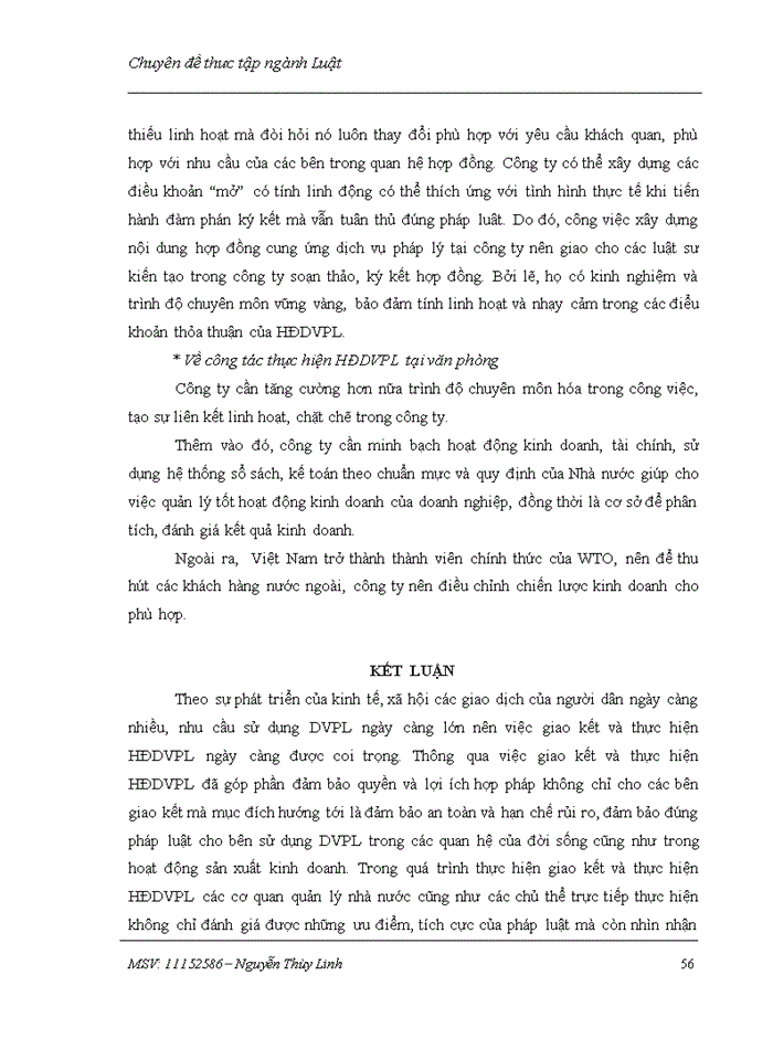 image for page Hợp đồng dịch vụ pháp lý:  Pháp luật và thực tiễn áp dụng tại Văn     phòng Luật sư Nam Hà Nội 2018