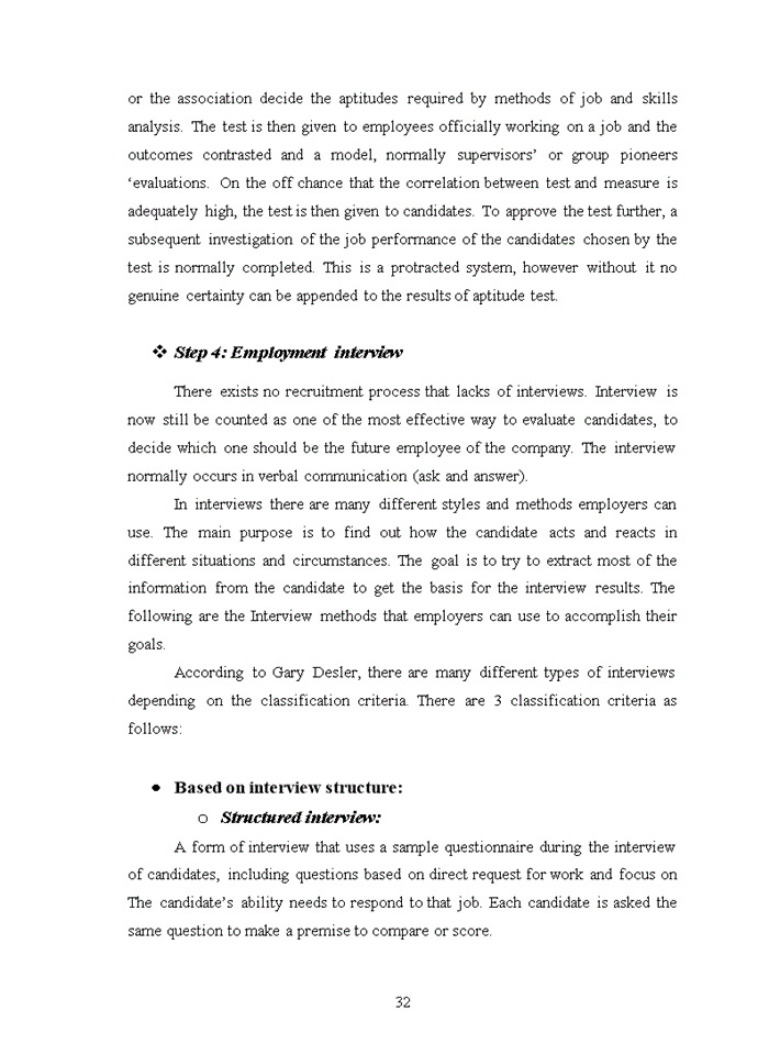 image for page Improving recruitment and selection process at language link vietnam, my dinh branch 2019