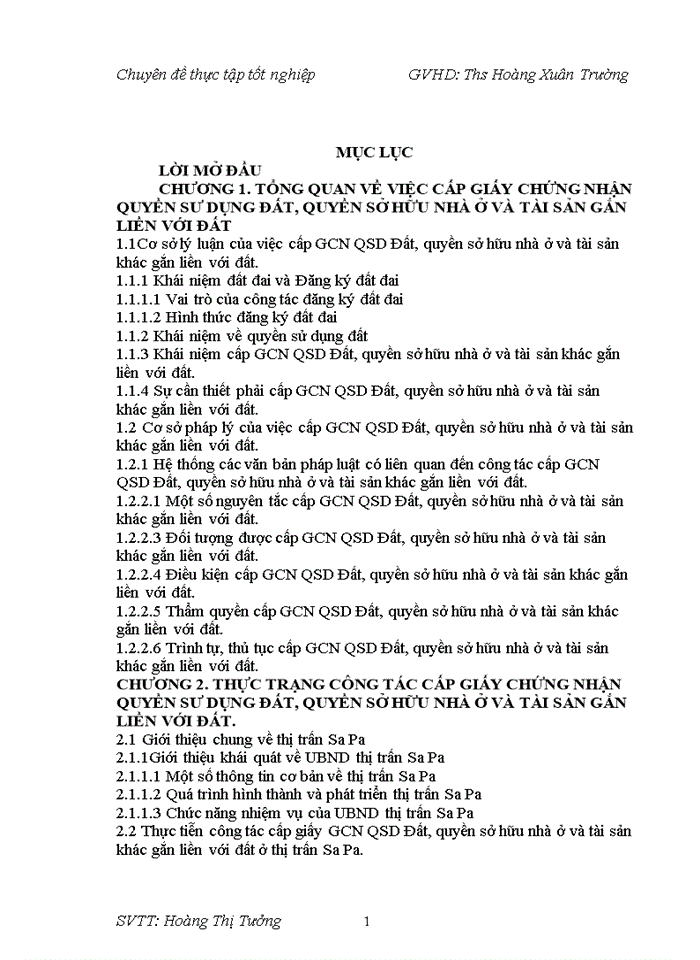 image for page Thực trạng công tác cấp giấy chứng nhận quyền sử dụng đất, quyền sở hữu nhà ở và tài sản khác gắn liền với đất tại Thị trấn Sa Pa - huyện Sa Pa - tỉnh Lào Cai giai đoạn 2015 - 2017