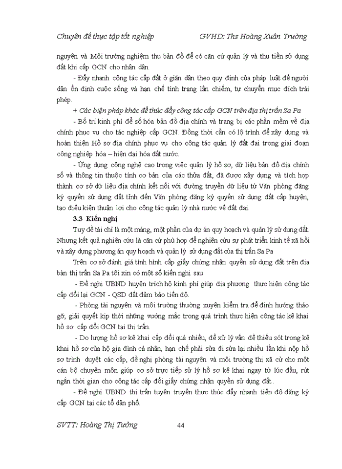 image for page Thực trạng công tác cấp giấy chứng nhận quyền sử dụng đất, quyền sở hữu nhà ở và tài sản khác gắn liền với đất tại Thị trấn Sa Pa - huyện Sa Pa - tỉnh Lào Cai giai đoạn 2015 - 2017