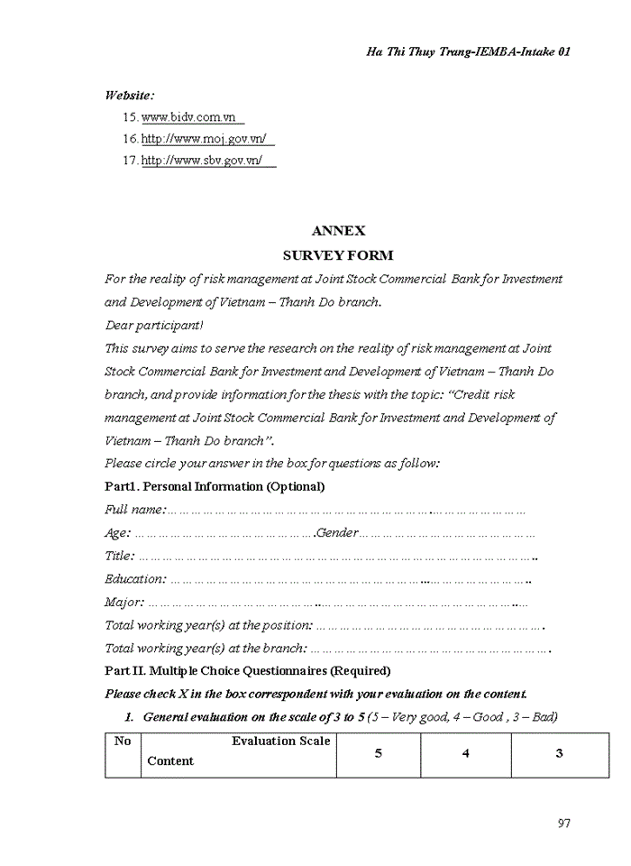 image for page The credit risk management at bidv bank – thanh do branch 2018