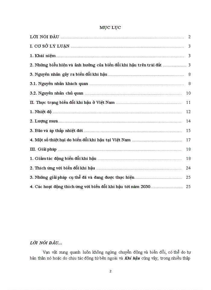 image for page Trình bày thực trạng biến đổi khí hậu ở Việt Nam và đề xuất các giải pháp ứng phó với biến đổi khí hậu ở Việt Nam 2020