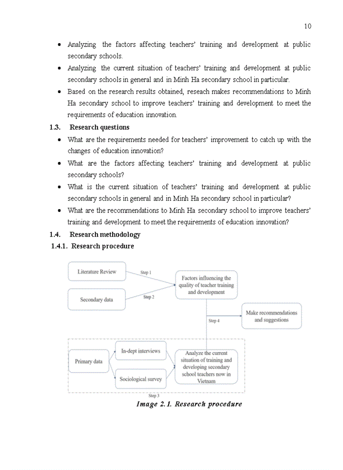 image for page Teachers’ training and development at public secondary schools to meet the requirements of education innovation – implementation at minh ha secondary school 2019