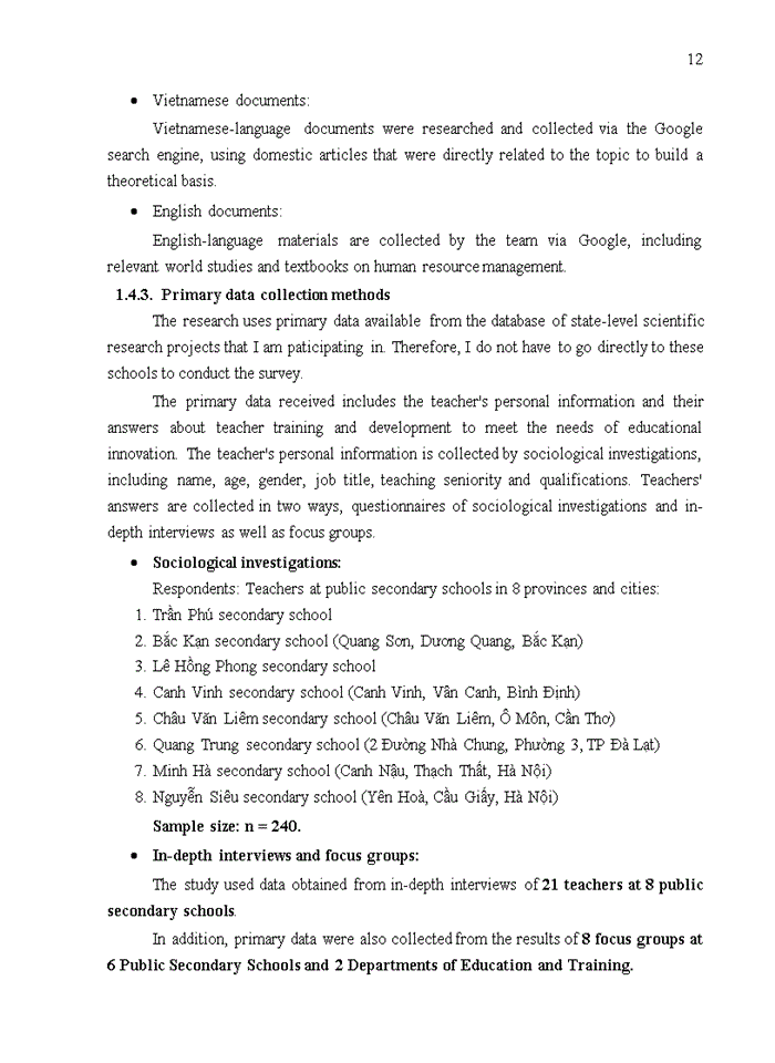 image for page Teachers’ training and development at public secondary schools to meet the requirements of education innovation – implementation at minh ha secondary school 2019
