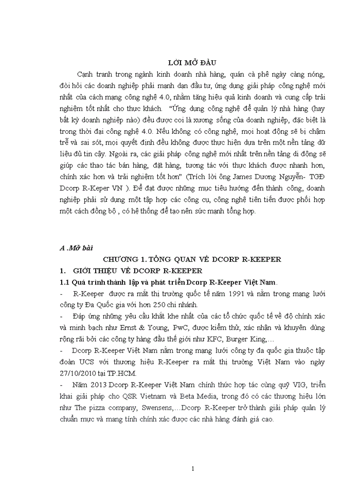 image for page Ứng dụng phần mềm quản lí Dcorp R-Keeper