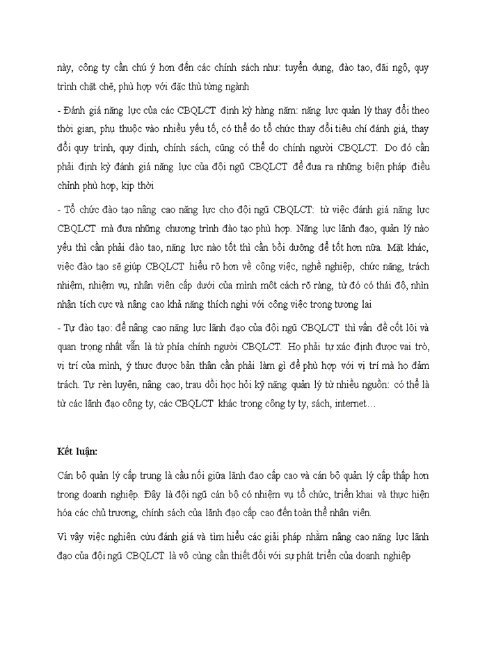 image for page Khảo sát và phân tích năng lực lãnh đạo của đội ngũ cán bộ quản lý cấp trung tại 3 công ty của 3 thành viên nhóm và đề xuất giải pháp nâng cao năng lực lãnh đạo của đội ngũ cán bộ quản lý cấp trung đó