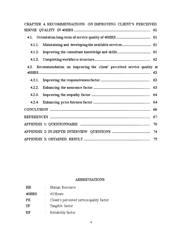 Improving the client’s perceived service quality when using hr consulting service of 40hrs 2020