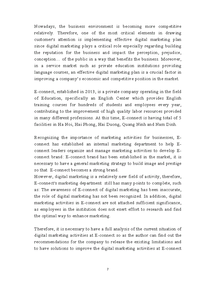 image for page Digital marketing at e-connect language center