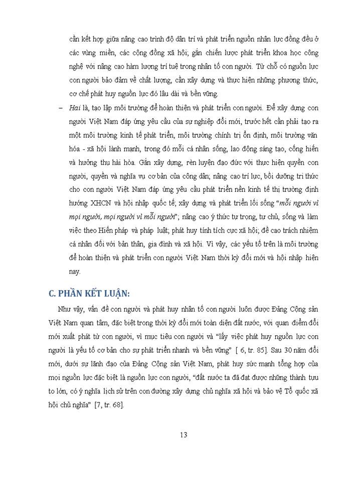 image for page Lí luận mác – xít về con người và vấn đề con người trong sự nghiệp cnh – hđh đất nước việt nam hiện  nay 2020