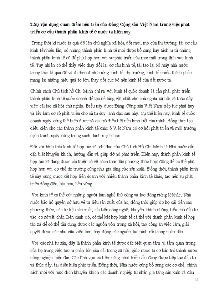 image for page Anh, chị hãy tìm hiểu và phân tích quan điểm của Hồ Chí Minh về cơ cấu thành phần kinh tế trong thời kì quá độ lên chủ nghĩa xã hội ở Việt Nam. Sự vận dụng quan điểm nêu trên của Đảng Cộng sản Việt Nam trong việc phát triển cơ cấu thành phần kinh tế ở nước ta hiện nay
