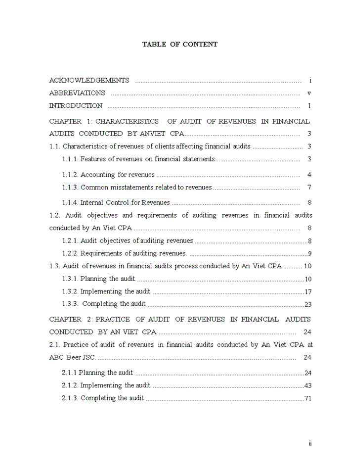 image for page Audit of revenues in financial audit conducted by an viet auditing limited company 2020