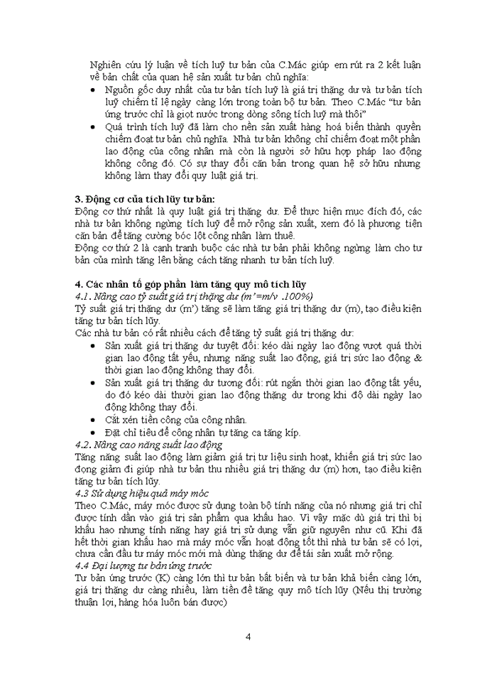image for page Phân tích lý luận của C.Mác về tích lũy tư bản? Ý nghĩa của việc nghiên cứu lý luận này đối với quá trình tích lũy vốn để thực hiện Công nghiệp hóa -Hiện đại hóa ở nước ta hiện nay 2020