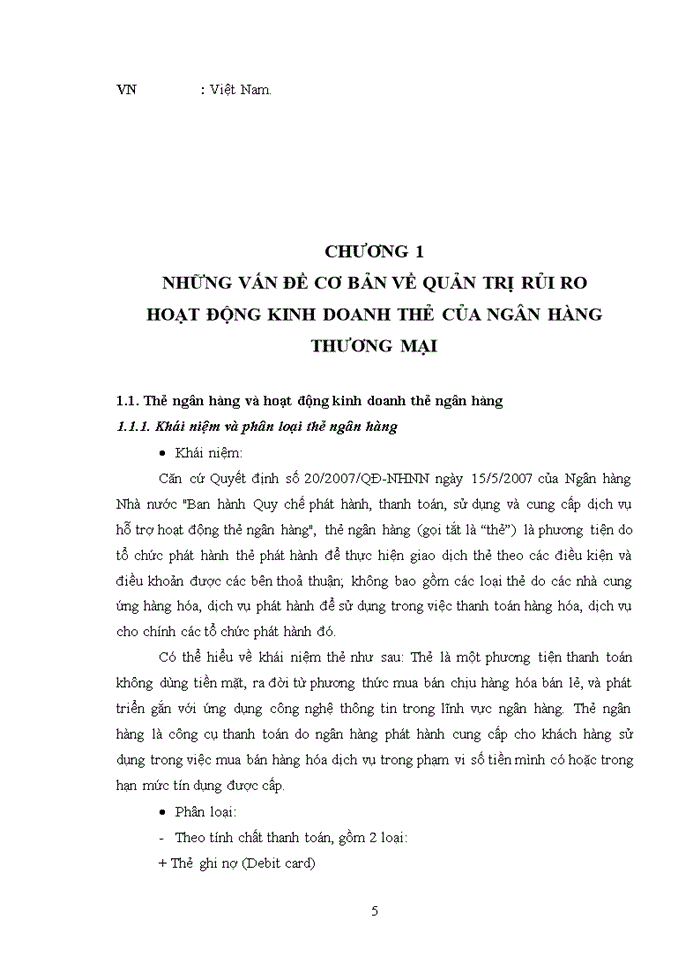 Quản trị rủi ro trong hoạt động kinh doanh thẻ tại ngân hàng tmcp hàng hải việt nam 2020