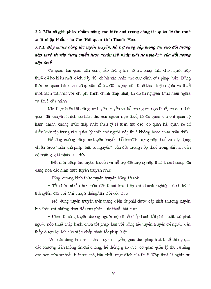 image for page Nâng cao hiệu quả trong công tác quản lý thu thuế xuất khẩu, thuế nhập khẩu tại cục hải quan tỉnh thanh hóa 2018