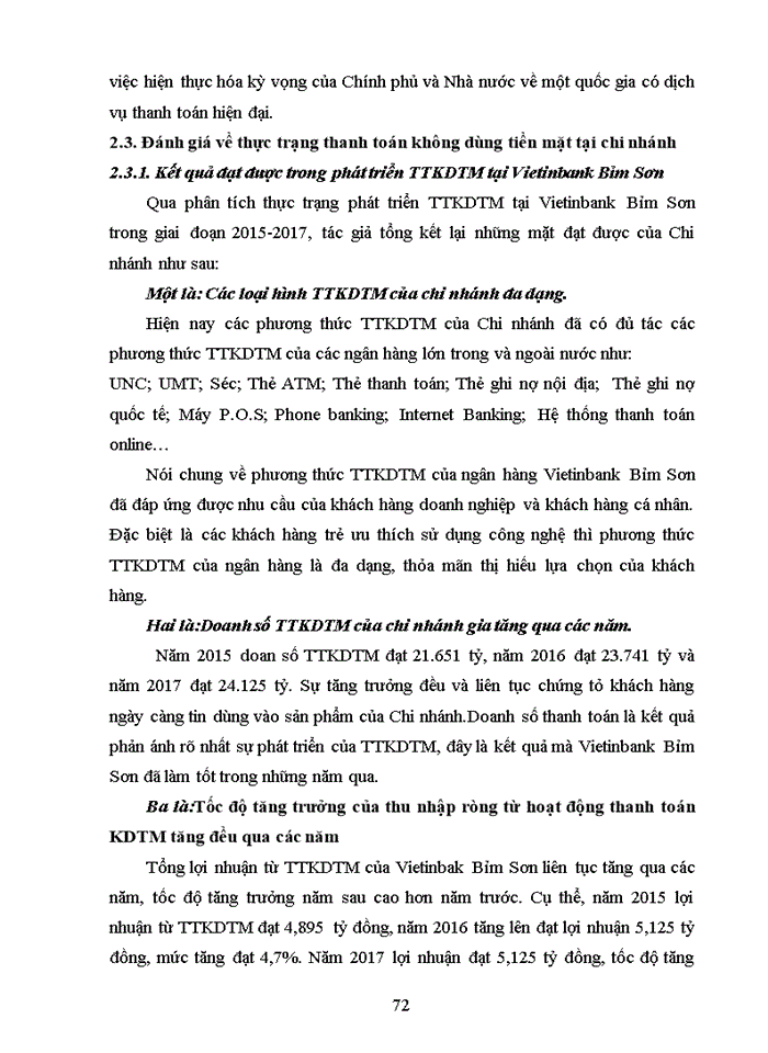 image for page Giải pháp phát triển thanh toán không dùng tiền mặt tại ngân hàng thương mại cổ phần công thương việt nam chi nhánh bỉm sơn thanh hóa 2018