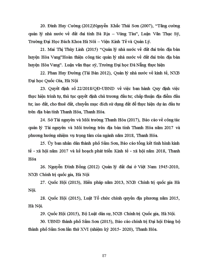 image for page Quản lý nhà nước về đất đai trên địa bàn thành phố sầm sơn, tỉnh thanh hóa 2018