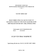 Hoàn thiện công tác quản lý đầu tư xây dựng cơ bản từ vốn ngân sách nhà nước trên địa bàn huyện đức thọ, tỉnh hà tĩnh 2018