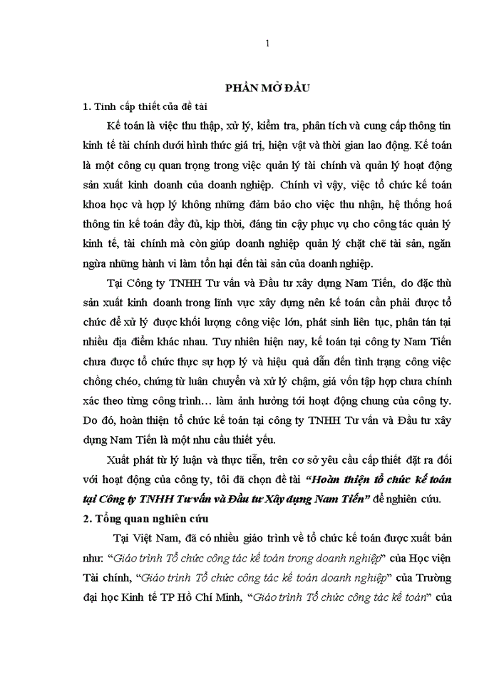 image for page Hoàn thiện tổ chức kế toán tại công ty tnhh tư vấn và đầu tư xây dựng nam tiến 2019