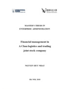 Financial management in A Chau logistics and trading joint stock company