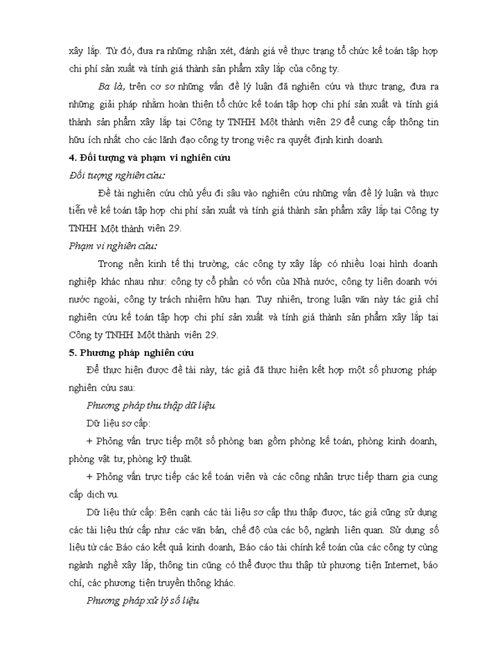 image for page Hoàn thiện kế toán tập hợp chi phí sản xuất và tính giá thành sản phẩm xây lắp tại công ty tnhh một thành viên 29