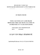 Nâng cao năng lực cạnh tranh trong đấu thầu xây dựng của công ty cổ phần đầu tư và xây dựng hud4 năm 2017