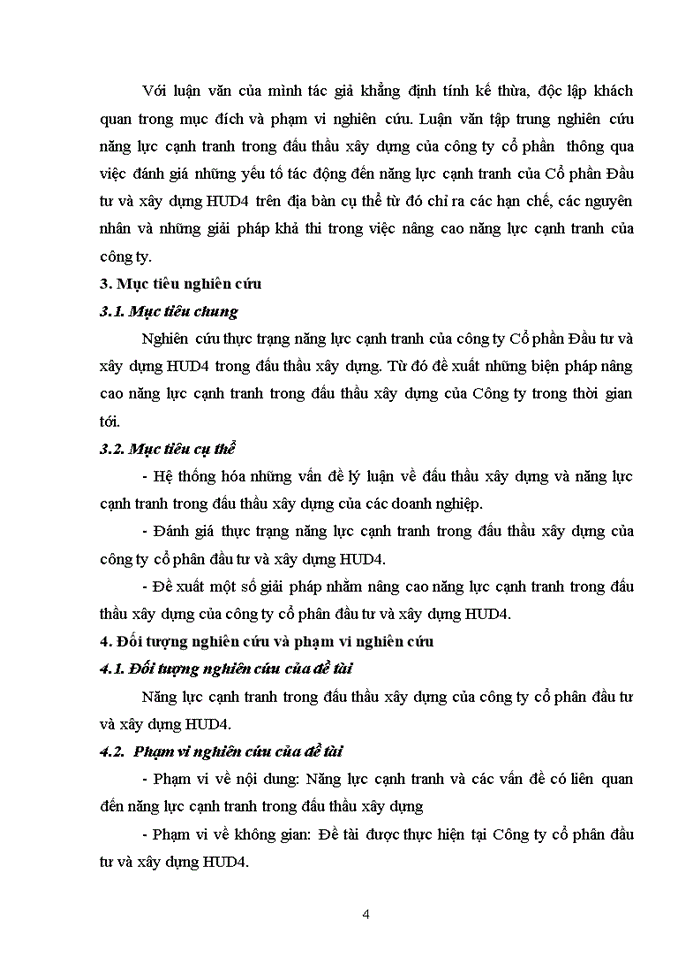 image for page Nâng cao năng lực cạnh tranh trong đấu thầu xây dựng của công ty cổ phần đầu tư và xây dựng hud4 năm 2017