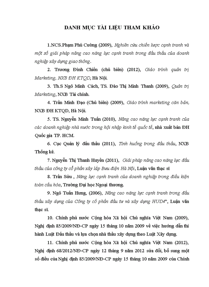 image for page Nâng cao năng lực cạnh tranh trong đấu thầu xây dựng của công ty cổ phần đầu tư và xây dựng hud4 năm 2017