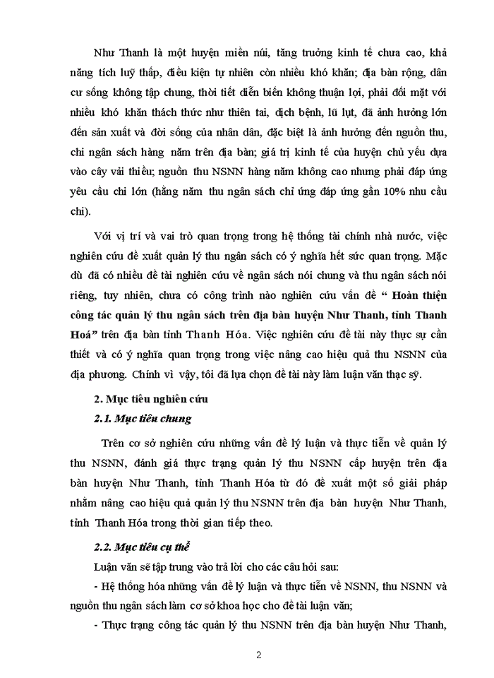 image for page Hoàn thiện công tác quản lý thu ngân sách trên địa bàn huyện như thanh, tỉnh thanh hóa 2017