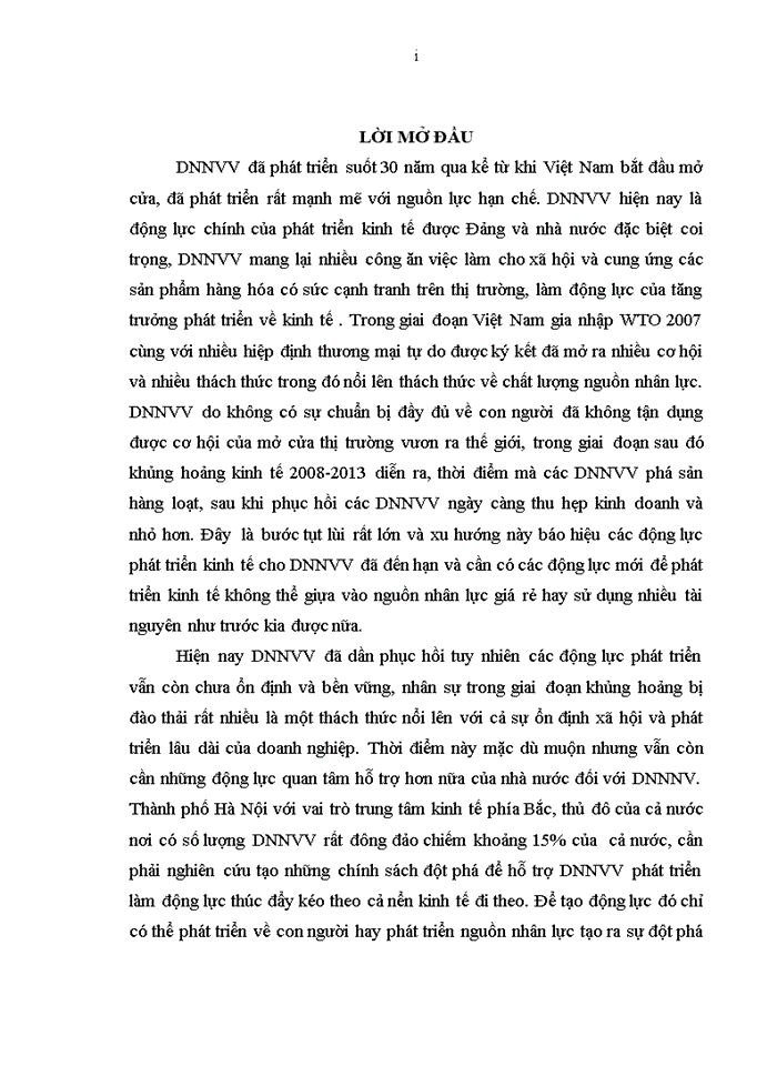 image for page Phát triển nguồn nhân lực cho doanh nghiệp nhỏ và vừa trên địa bàn thành phố hà nội 2017