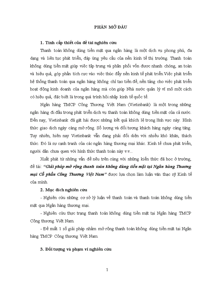 image for page Giải pháp mở rộng thanh toán không dùng tiền mặt tại ngân hàng thương mại cổ phần công thương việt nam 2017